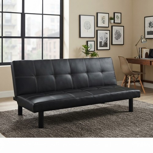 Luxurious black faux leather - faux,