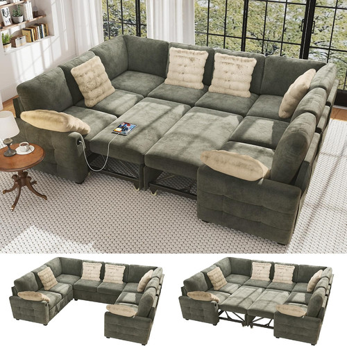 Large shaped sectional sofa - large,