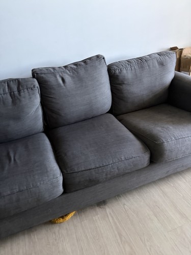 Gray fabric seat sofa with - gray,