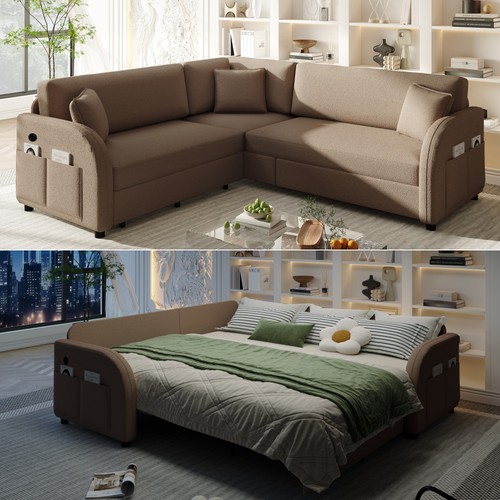 Shaped sofa couch - 85.1", with