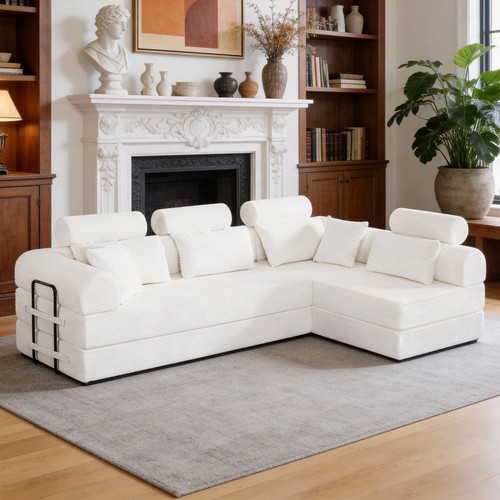 Beige shaped modular - beige, l-shaped