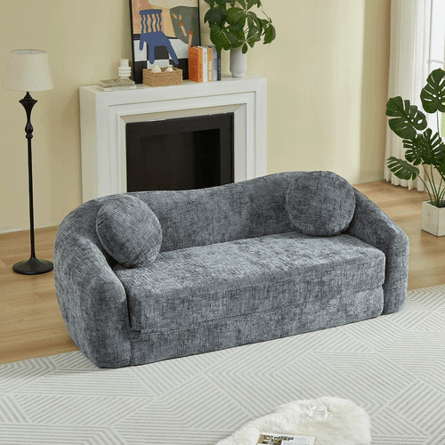 Curved convertible sofa - curved,