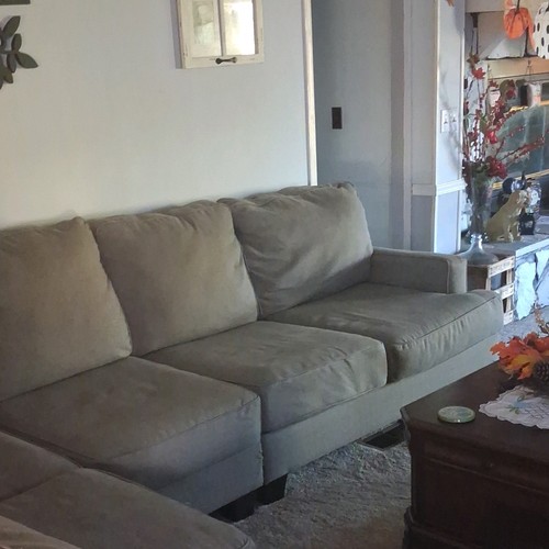 Gray fabric upholstered - gray,