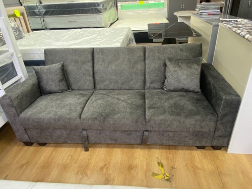 Grey fabric sofa - sofa, bed