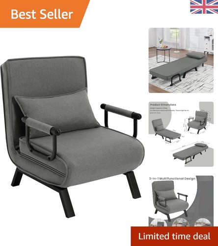 Convertible dark grey armchair - grey,