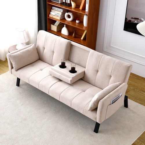 Cotton linen sofa bed - linen,