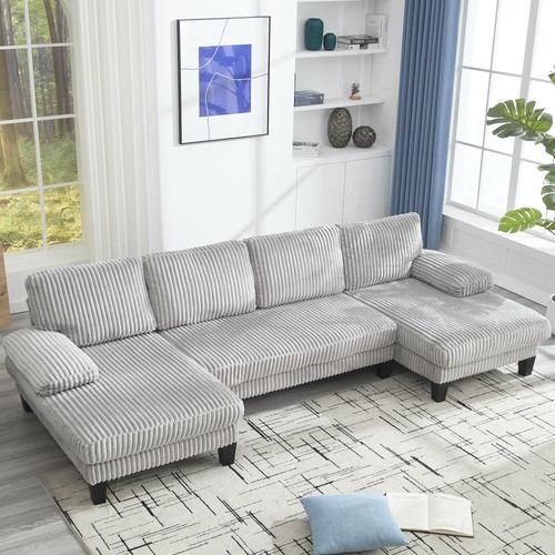 Shaped couch with oversized - with,