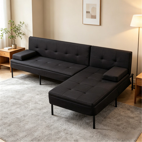 Modern sofa bed black - 78.7",