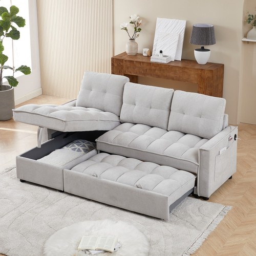 Shaped reclining sofa - 71.3",