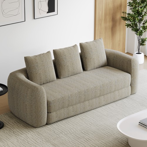 Chenille convertible sofa - convertible,