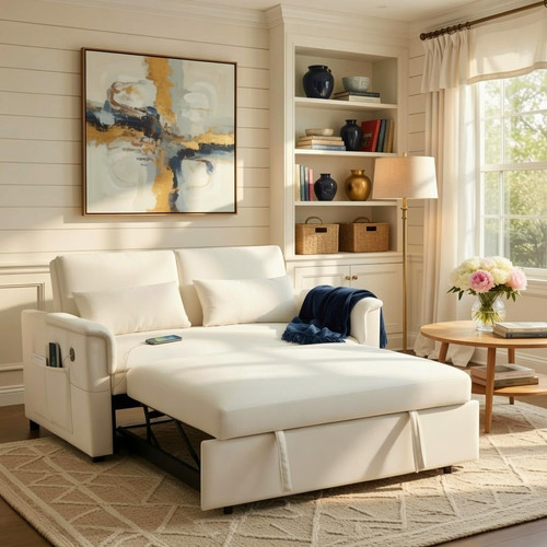 Sofa bed pull out couch - pull, with