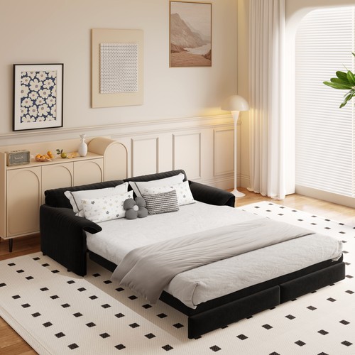 Pull out sofa - out, bed